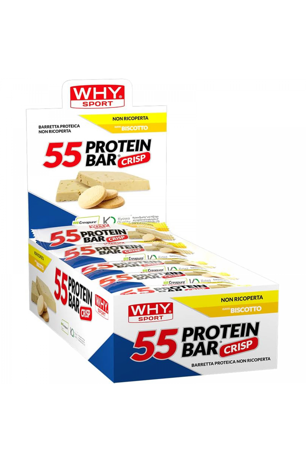 why sport 55 protein bar 30 barrette proteiche da 55 gr con creatina creapure