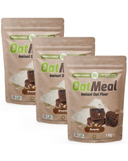 Daily Life Instant Oatmeal farina d'avena 3 X 1 kg gusto Brownie