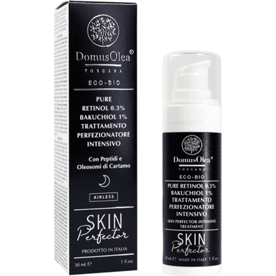 Domus Olea Toscana Pure Retinol 0,3% Bakuchiol 1% Trattamento Perfezionatore Intensivo 30 ml Domus Olea Toscana Pure Retinol 0,3% Bakuchiol 1% Trattamento Perfezionatore Intensivo 30 ml