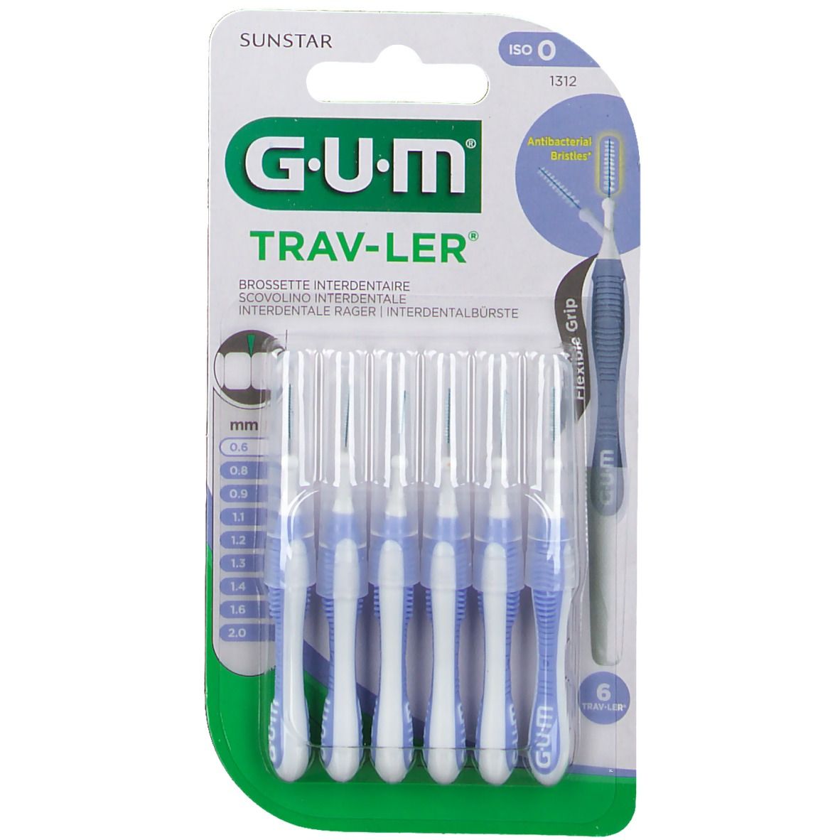 Gum ® TRAV-LER® Scovolino Interdentale 0.6 mm 6 pz Spazzolino da denti