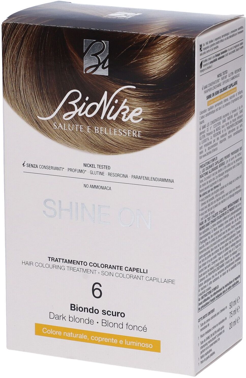 Bionike SHINE ON Biondo Scuro 6 1 pz Lozione Bionike SHINE ON Biondo Scuro 6 1 pz Lozione