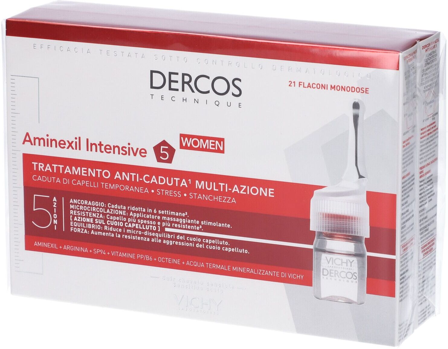 Vichy Dercos Aminexil Trattamento Anticaduta Donna 21 pz Flaconi Vichy Dercos Aminexil Trattamento Anticaduta Donna 21 pz Flaconi