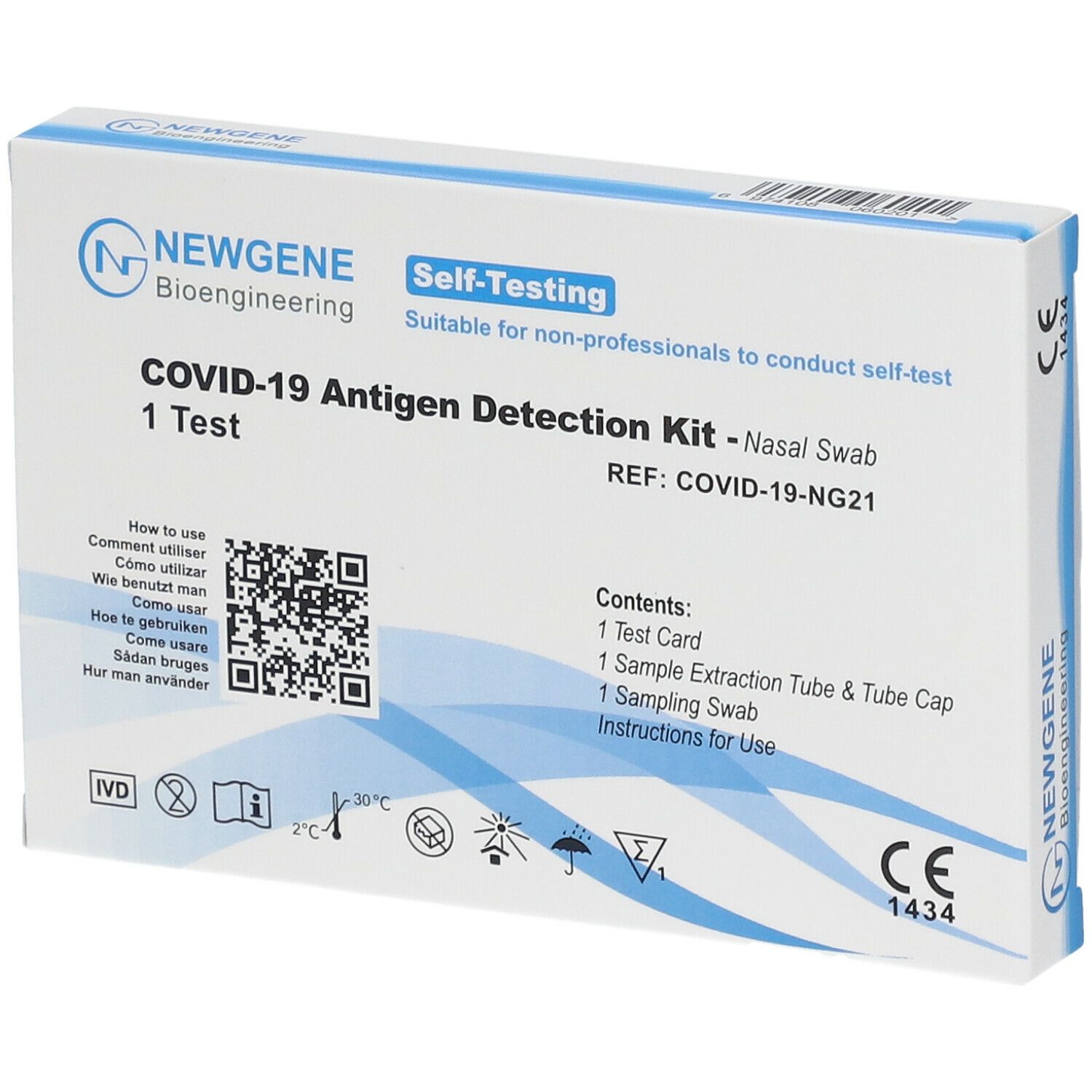 Axone Pharma NEWGENE COVID-19 Antigen Detection Kit - Tampone Nasale 1 pz Test