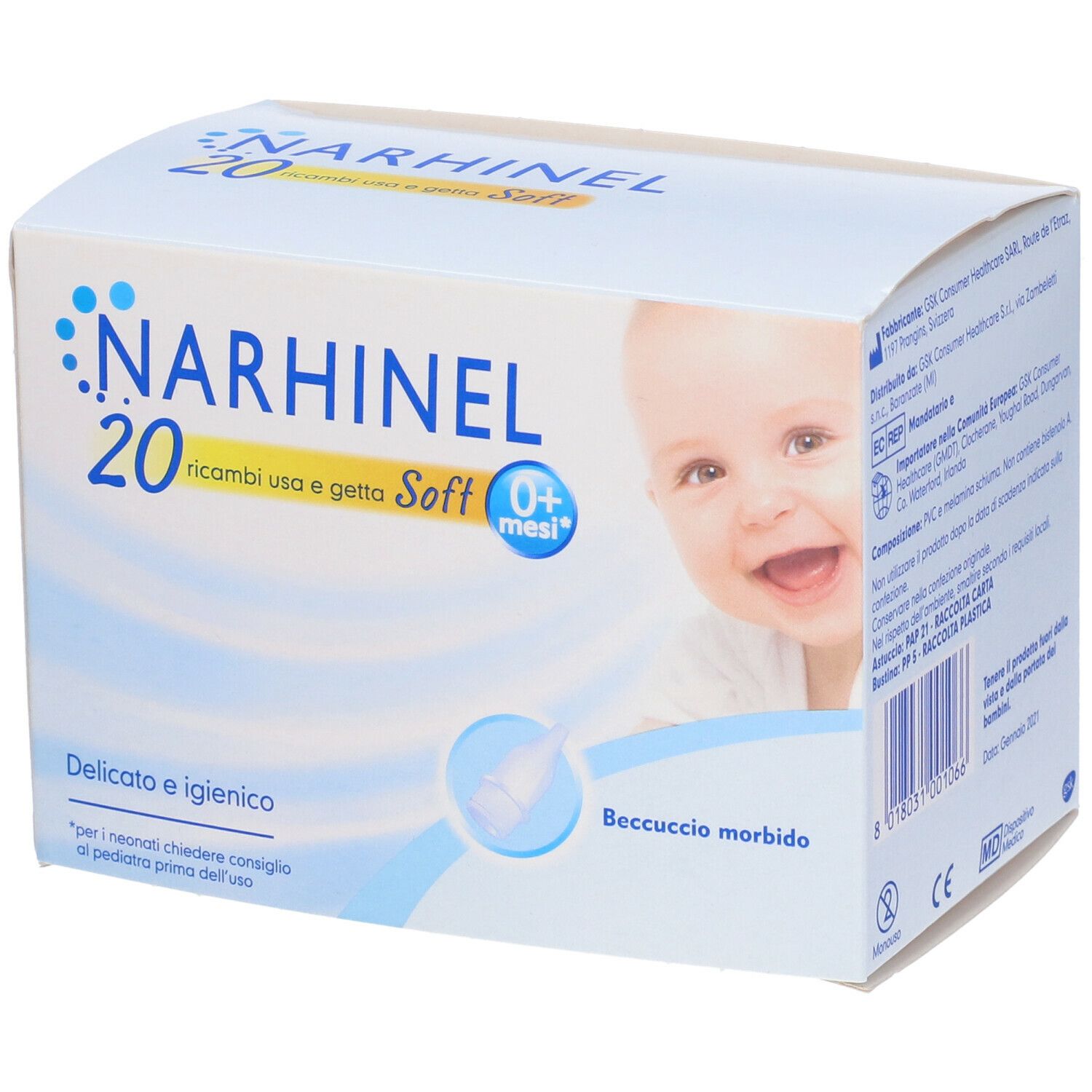 Narhinel ® Ricambi usa e getta Soft 20 pz Altro