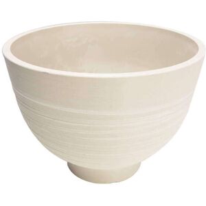 Milani Home Vaso Per Piante Da Esterno Interno Di Design In Fibra Sintetica Resistente Bianco x 19 x cm