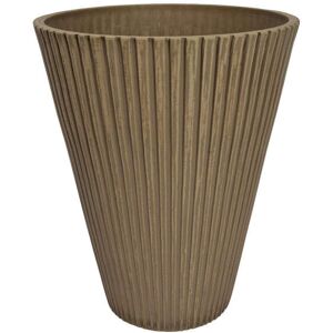 Milani Home Vaso Per Piante Da Esterno Interno Di Design In Fibra Sintetica Resistente Taupe x 36 x cm