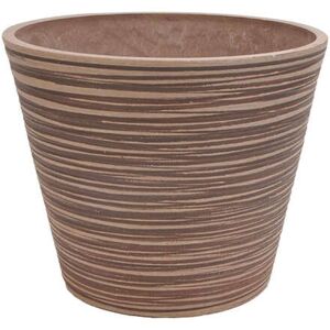 Milani Home Vaso Per Piante Da Esterno Interno Di Design In Fibra Sintetica Resistente Taupe x 33 x cm