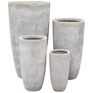 Milani Home Set Di 4 Vasi Beige Per Esterno Giardino, Portico, Ristorante, Gelateria Bar Ho Beige 54 x 101 x 54 cm