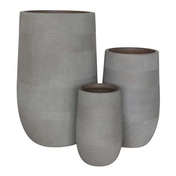 milani home vasi per piante rotondi da interno ed esterno set da 3 dimensioni moderni vaso taupe 57 x 57 x 57 cm