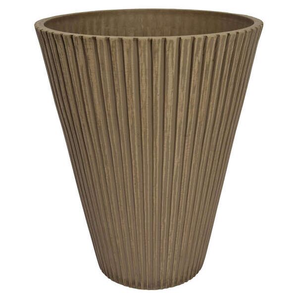 milani home vaso per piante da esterno interno di design in fibra sintetica resistente taupe x 36 x cm