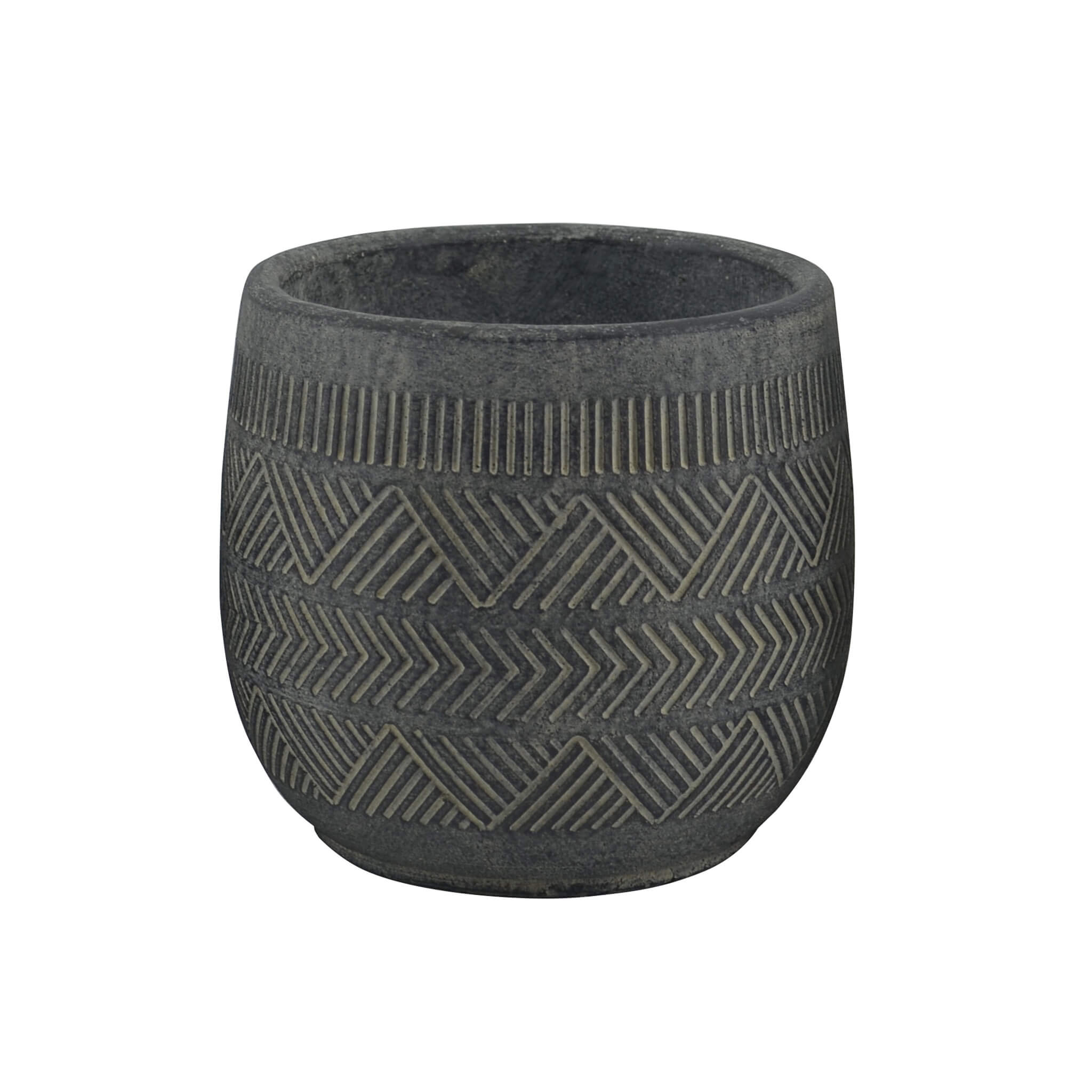 Milani Home vaso in fibra sintetica di design moderno industrial cm 15,5 x 15,5 x 14 h Antracite 16 x 14 x 16 cm
