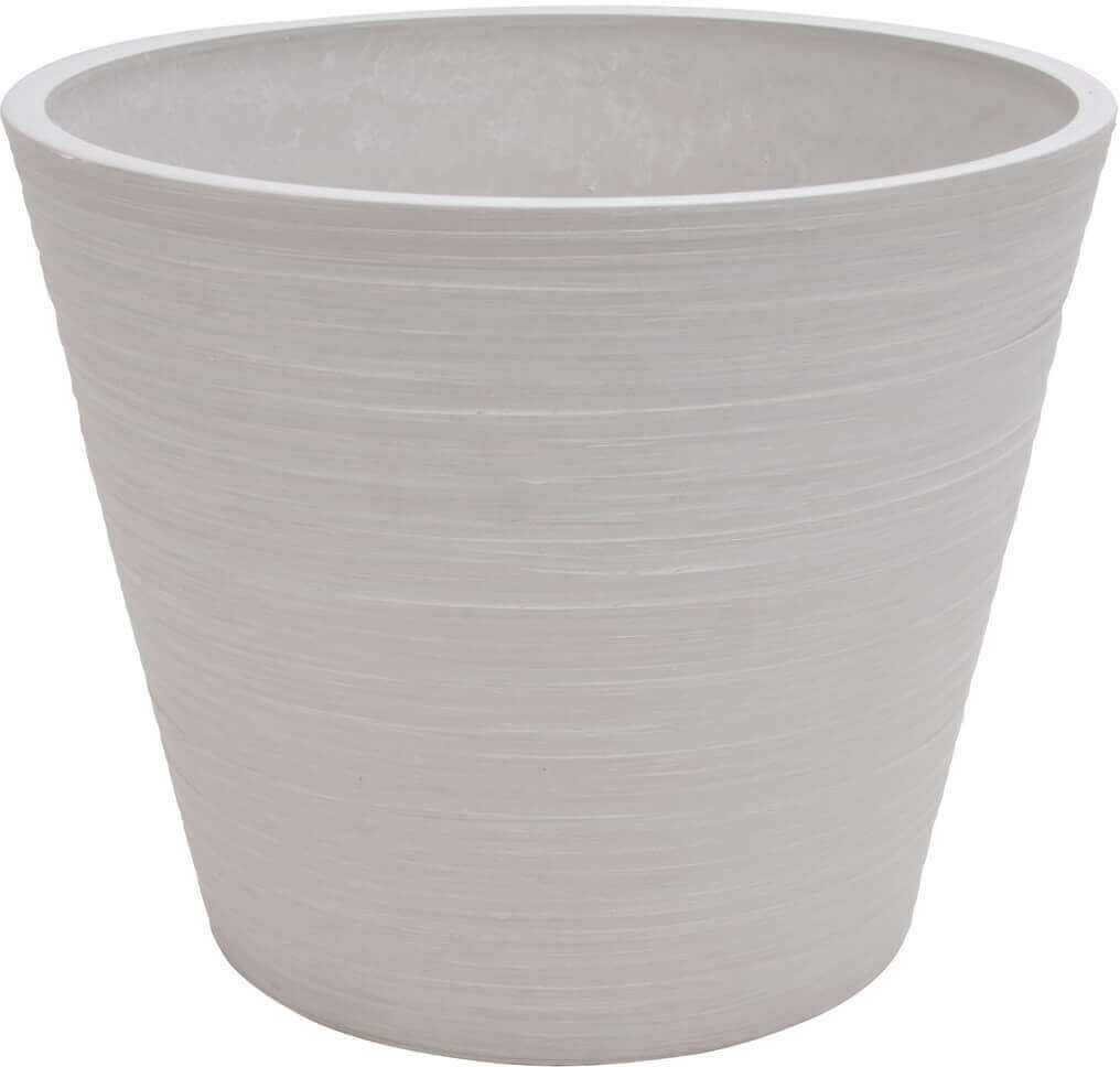 Milani Home Vaso Per Piante Da Esterno Interno Di Design In Fibra Sintetica Resistente Bianco x 34 x cm