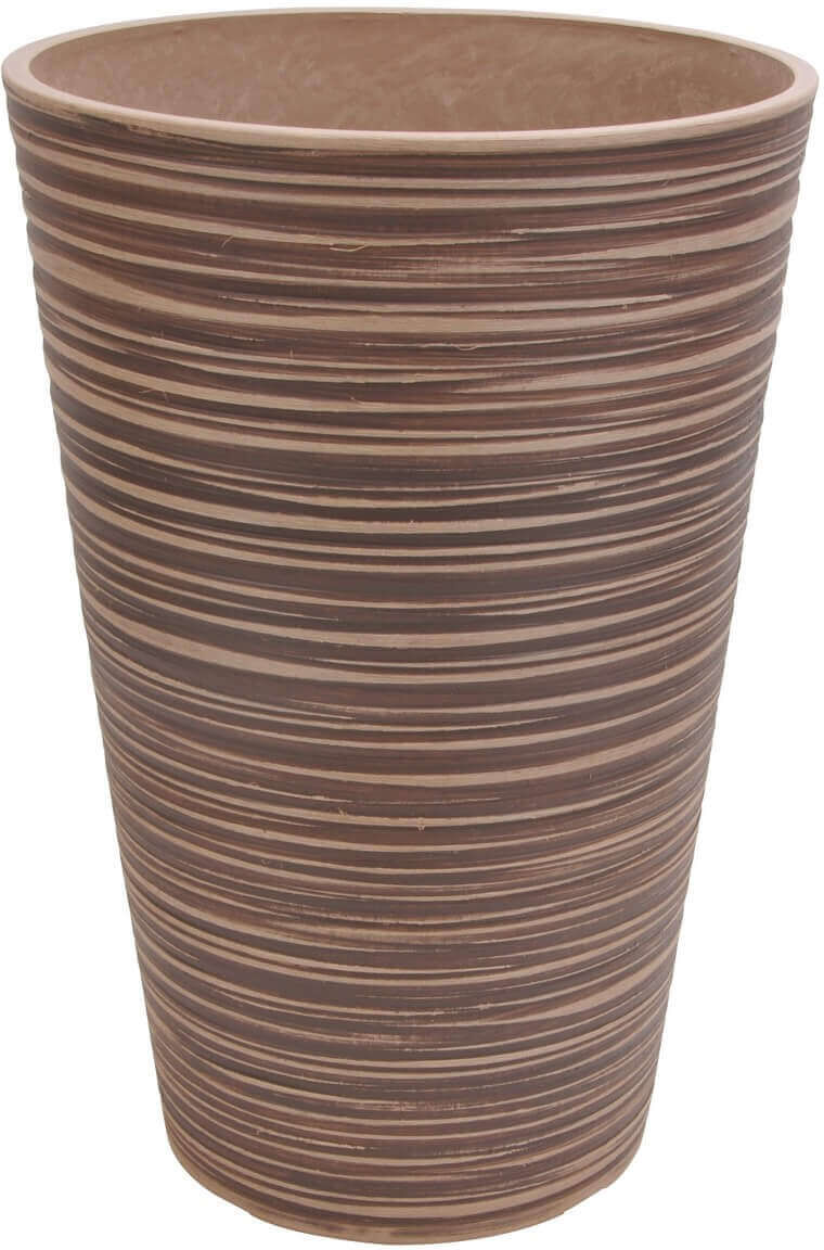 Milani Home Vaso Per Piante Da Esterno Interno Di Design In Fibra Sintetica Resistente Taupe x 46 x cm