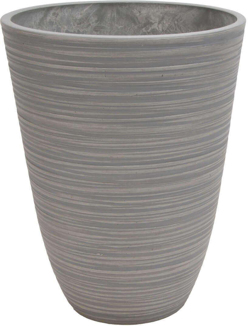 Milani Home Vaso Per Piante Da Esterno Interno Di Design In Fibra Sintetica Resistente Antracite x 36 x cm