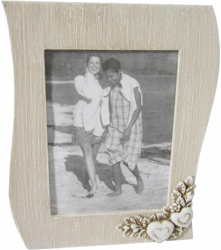 Milani Home Portafoto Shabby Chic Onda Tortora 12x17 Per Interno Camera Cameretta Salotto I Tortora 18.5 x 24.5 x 2.5 cm