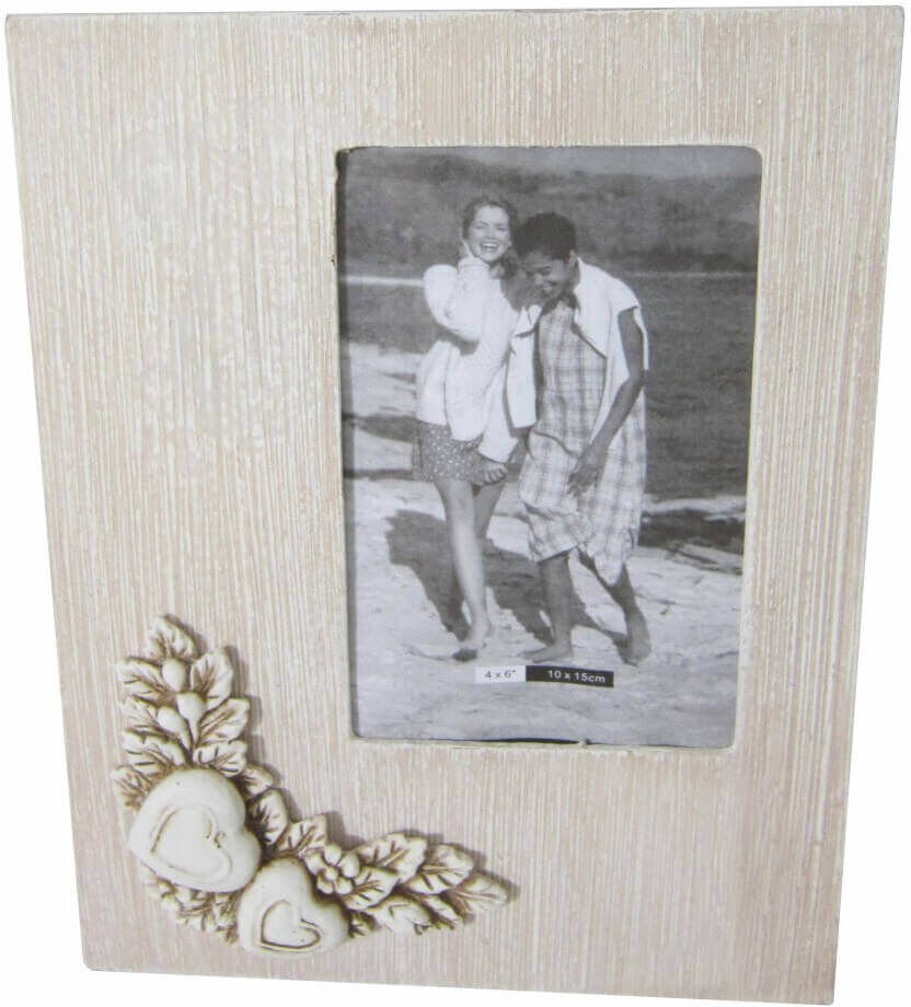 Milani Home Portafoto Shabby Chic Rettangolare 10x15 Per Interno Camera Cameretta Salotto I Tortora 18 x 23 x 2.5 cm