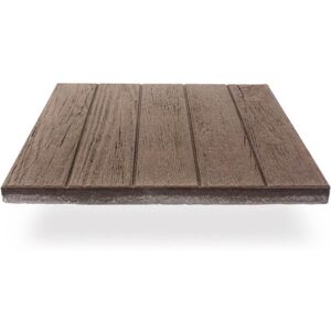 Milani Home Piastra Iroko 50x50 Cm Per Esterno Giardino, Portico, Ristorante, Gelateria Bar Tortora 50 x 3.7 x 50 cm