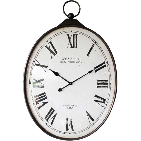 milani home orologio da parete analogico moderno vintage di design grandi dimensioni xxl bianco 66 x 102 x 17.5 cm