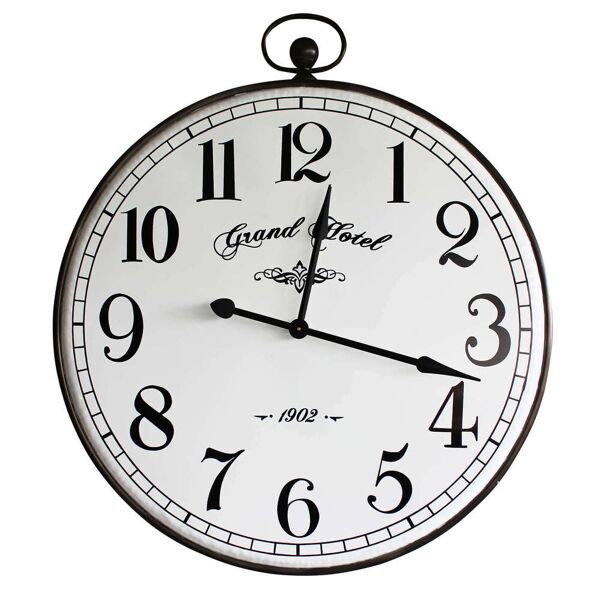 milani home orologio da parete analogico moderno vintage di design grandi dimensioni xl bianco 92 x 105.5 x 8.7 cm