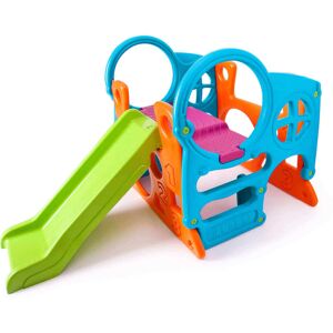 Milani Home ACTIVITY CENTER - Scivolo multifunzione per bambini da giardino per esterno in Multicolor 153 x 87 x 89 cm