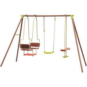 Milani Home Altalena 5 Posti Adatta A Tutti I Bambini Da Esterno Giardino Multicolor 153 x 195 x 269 cm