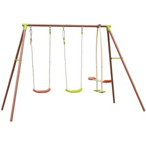 Milani Home Altalena 4 Posti Adatta A Tutti I Bambini Da Esterno Giardino Multicolor 153 x 195 x 269 cm