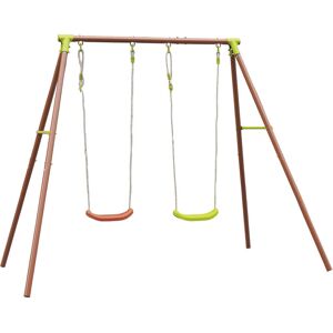 Milani Home Altalena 2 Posti Adatta A Tutti I Bambini Da Esterno Giardino Multicolor 153 x 195 x 217 cm