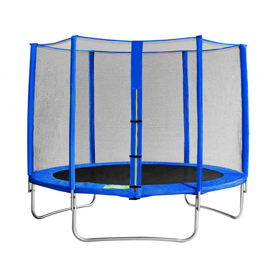 milani home trampolino elastico per bambini colore blu per giardino grande blu 305 x 245 x 305 cm