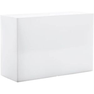 Milani Home fioriera luminosa da giardino per esterno giardino con luce bianca cm 80 x 35 x Bianco 80 x 50 x 35 cm