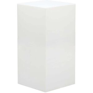 Milani Home cubo luminoso per esterno giardino con luce bianca cm 40 x 40 x 80 h Bianco 40 x 80 x 40 cm