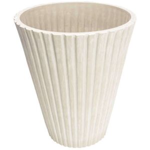 Milani Home Vaso Per Piante Da Esterno Interno Di Design In Fibra Sintetica Resistente Bianco x 46 x cm