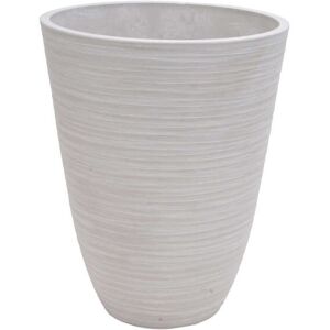 Milani Home Vaso Per Piante Da Esterno Interno Di Design In Fibra Sintetica Resistente Bianco x 33 x cm