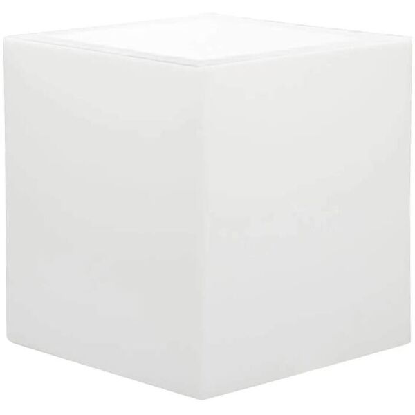 milani home vaso luminoso per esterno giardino con luce bianca cm 40 x 40 x 40 h bianco 40 x 40 x 40 cm