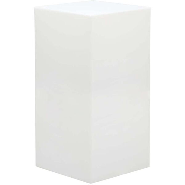 milani home cubo luminoso per esterno giardino con luce bianca cm 40 x 40 x 80 h bianco 40 x 80 x 40 cm