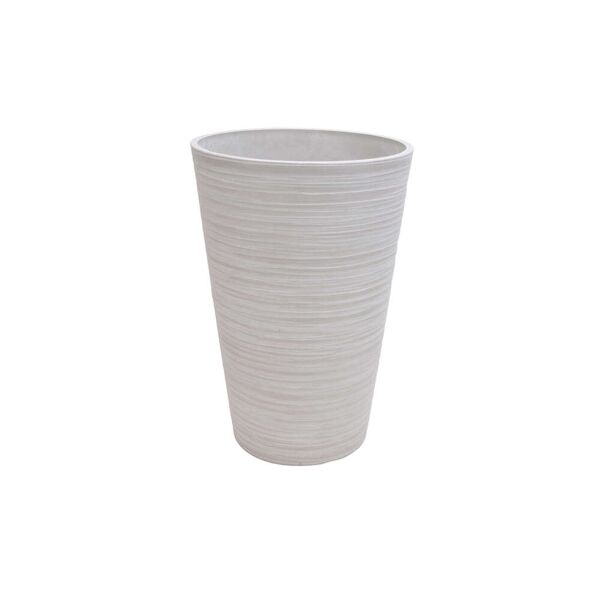 milani home vaso per piante da esterno interno di design in fibra sintetica resistente bianco x 60 x cm