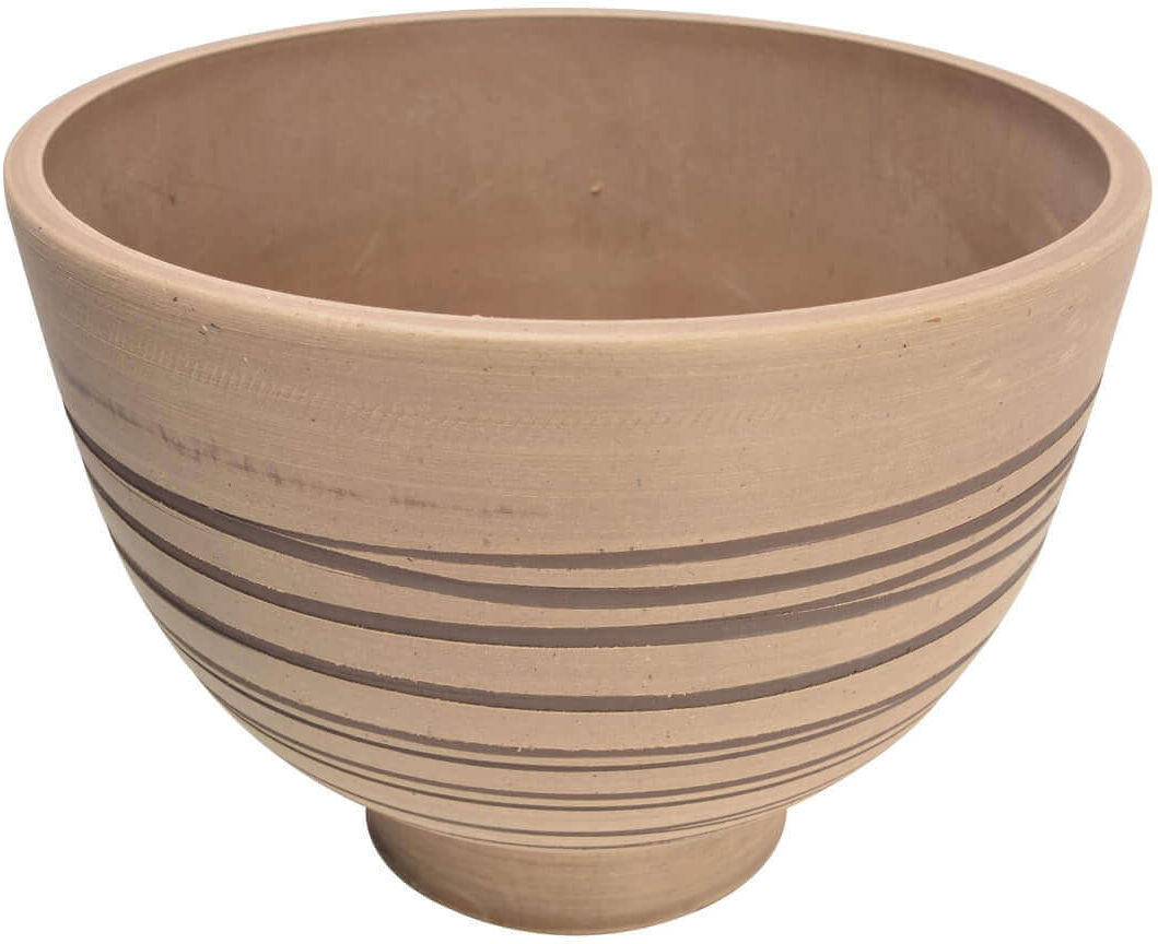 Milani Home Vaso Per Piante Da Esterno Interno Di Design In Fibra Sintetica Resistente Taupe x 28 x cm