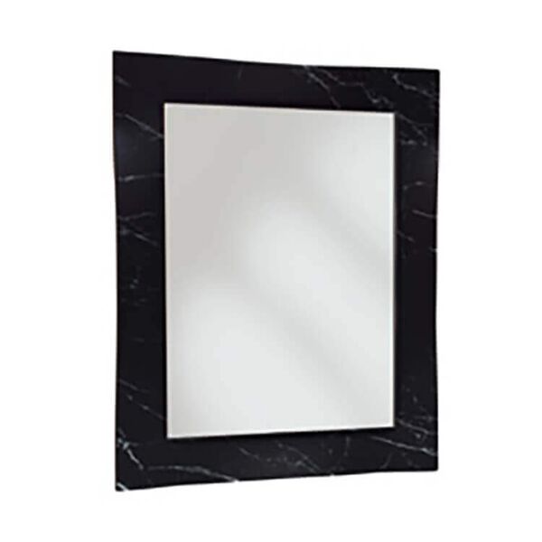 milani home specchio moderno con effetto marmo di design moderno industrial cm 68 x 90 antracite x x cm
