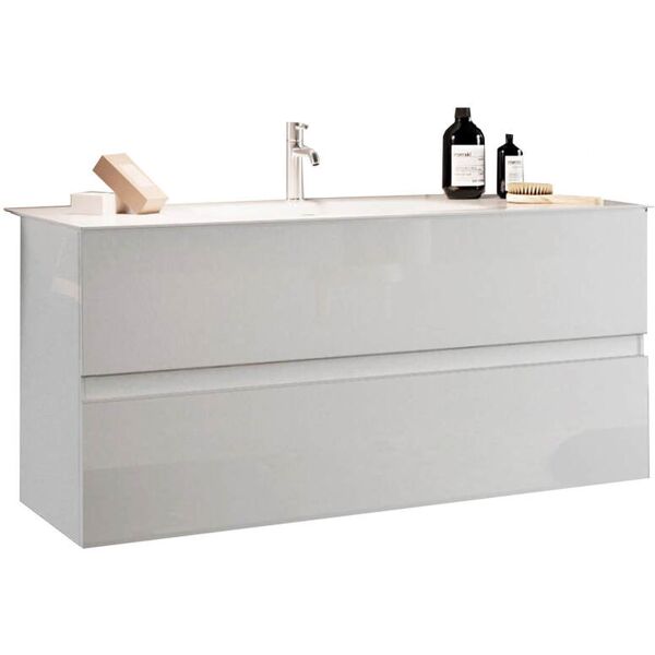 milani home mobile lavabo sospeso di design moderno industrial bianco 101 x 45 x 85 cm