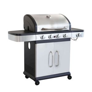 Milani Home PIROS - Barbecue a gas in acciaio inox 4 fuochi + 1 fuoco laterale