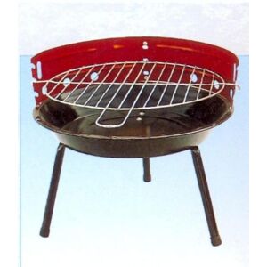 Milani Home Barbecue Carbonella 23 Con Griglia Per Esterno Giardino, Portico, Terrazzo, Cam Rosso 5.5 x 32 x 35.5 cm