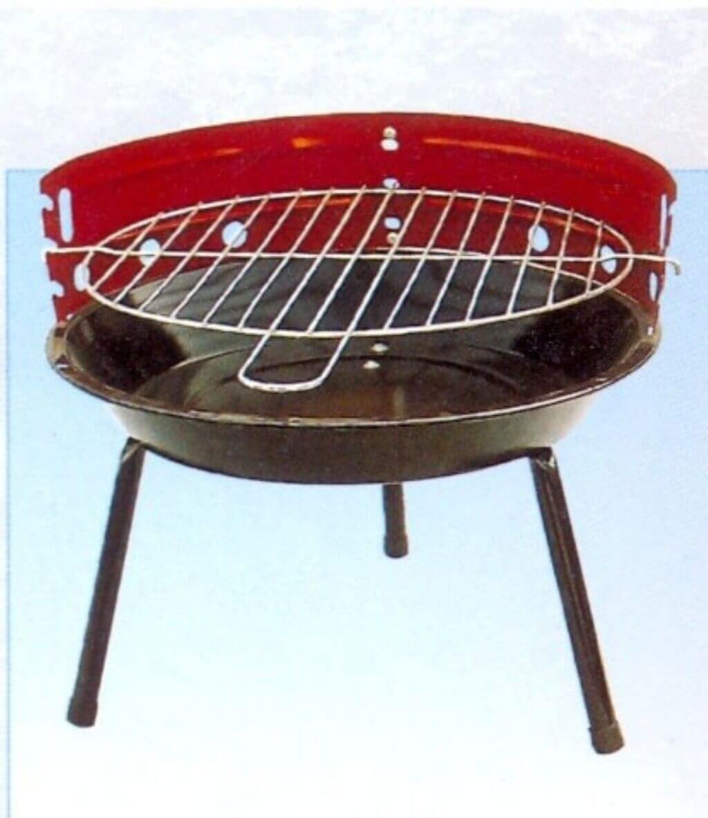 milani home barbecue carbonella 23 con griglia per esterno giardino, portico, terrazzo, cam rosso 5.5 x 32 x 35.5 cm