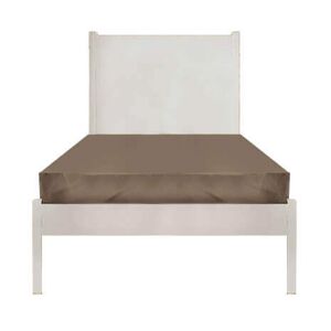 Milani Home letto singolo in legno bianco in arte povera stile classico cm 100 x 212 x 115 h Bianco x x cm