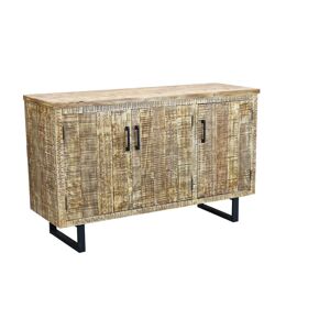 Milani Home madia a tre ante in legno di design moderno per salotto cucina sala da pranzo c Marrone 135 x 83 x 45 cm