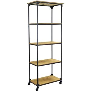 Milani Home libreria industrial cm 64x37,5x169,5 h Marrone 64 x 169.5 x 37.5 cm