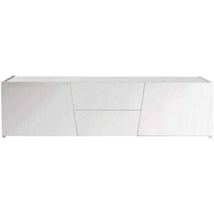 Milani Home Mobile Tv Porta Tv Cm 165x45x45 H Abete Spazzolato Bianco Per Salotto Soggiorno Bianco 165 x 45 x 45 cm