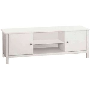 Milani Home Mobile Porta Tv In Legno Massello 165x48x56 Bianco 165 x 56 x 48 cm