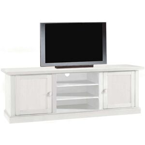 Milani Home Mobile Porta Tv In Legno Massello 46x160x56 Bianco 160 x 56 x 45 cm