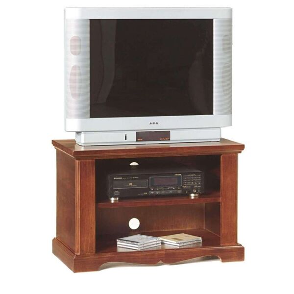 milani home cody - mobile porta tv in legno massello 75x40x51