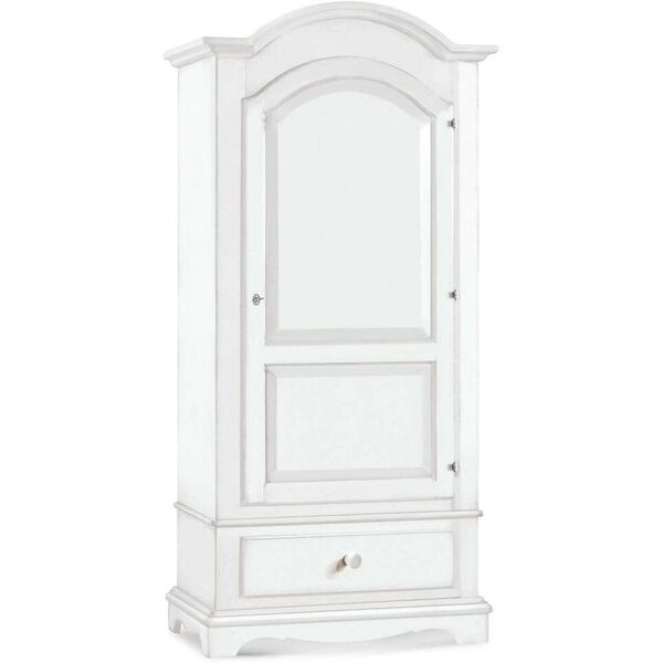 milani home christian - armadio 1 anta in legno massello 96x56x196