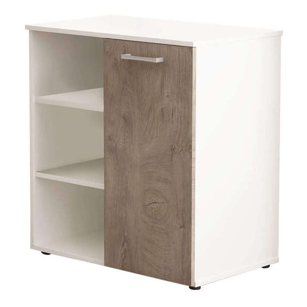 milani home mobile ingresso di design moderno con scarpiera e porta borse marrone 68 x 87 x 35 cm